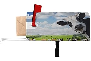 Numland Funny Cow Magnetic Anti-UV 100% Polyester Standard Size 21x18 in Oxford Garden,Postbox Letterbox Cover