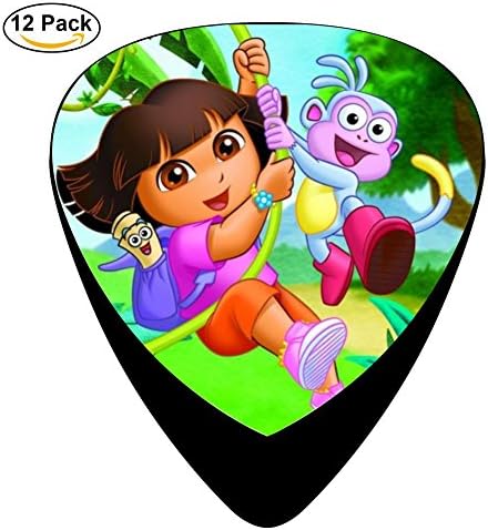 Dora the Explorer Guitar Picks Celluloid Medium 12 Pack Complete Cool Custom Assorted