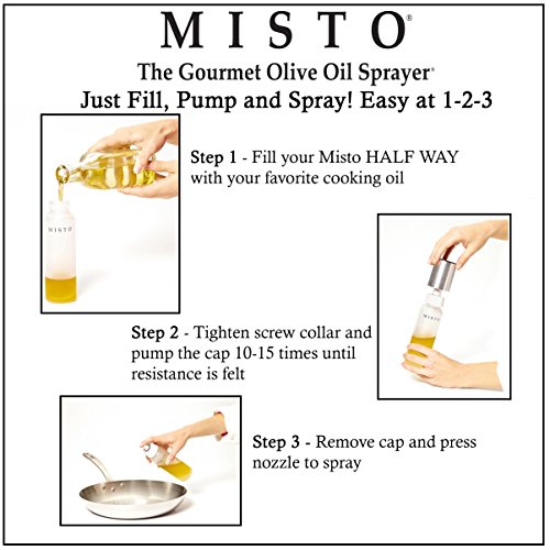 Misto Oil Sprayer, Frosted Glass, 7.75 Inch Pricepulse