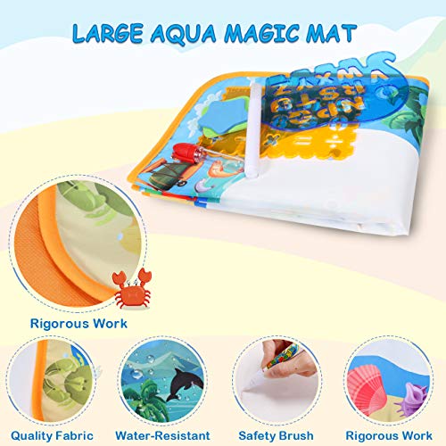 Water Drawing Aquadoodle Magic Mat - TFS Kid Painting Writing Color Doodle Board Toys with Magic Pens, Educational Learning Mats Best Xmas Gift for Toddlers Boys Girls Age of 2,3,4,5,6 Year Old - Thumbnail 5