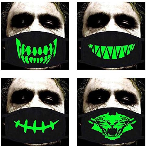 Xinfang UKXIN Men And Women Autumn And Winter Halloween Night Light Horror Devil Ghost Cosplay Mask Sunscreen Dustproof Outdoor Half Mask