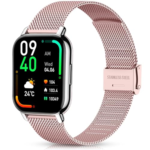 Harikiri Metal Straps Compatible with Popglory P66,22mm Stainless steel Strap for Nerunsa P66D,Donerton T50S/T50H,TOOBUR/ENOMIR/Yoever/Gydom/Poounur/RUIMEN IDW13/IDW16/IDW18/IDW19/BW0/LW51/LW11/LW83