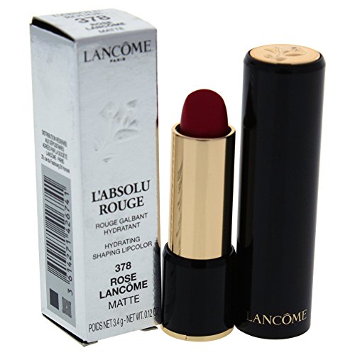 Lancome L Absolu Rouge Hydrating Shaping Lip Color For Women, No.378 Rose Lancome Matte, 0.12 Ounce