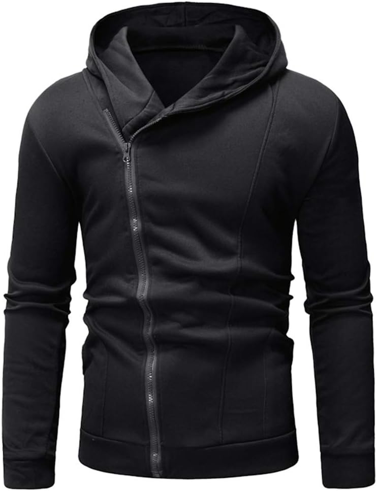 Dicomi Men's Long Sleeve Solid Patchwork Casual Hoodie Sweatshirt Top Season Premium Hooded Shirts
