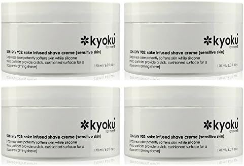 Kyoku For Men 14325324721 Sake Infused Shave Cream - For Sensitive Skin - 170ml-6oz (4 pack)