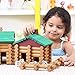 Wondertoys 170 Pieces Wood Logs Set Ages 3+, Classic Building Log Toys for Boy, Creative Construction Engineering Educational Gifts