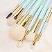 amoore 8pcs Soft Synthetic Fiber Makeup Brush Set with Wooden Handle and Aluminum Ferrule