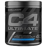Cellucor C4 Ultimate Pre Workout Powder with Beta Alanine, Creatine Nitrate, Nitric Oxide, Citrulline Malate, Energy Drink Mix, ICY Blue Razz, 40 Servings