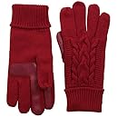 Isotoner Women's Solid Triple Cable Knit smarTouch Gloves