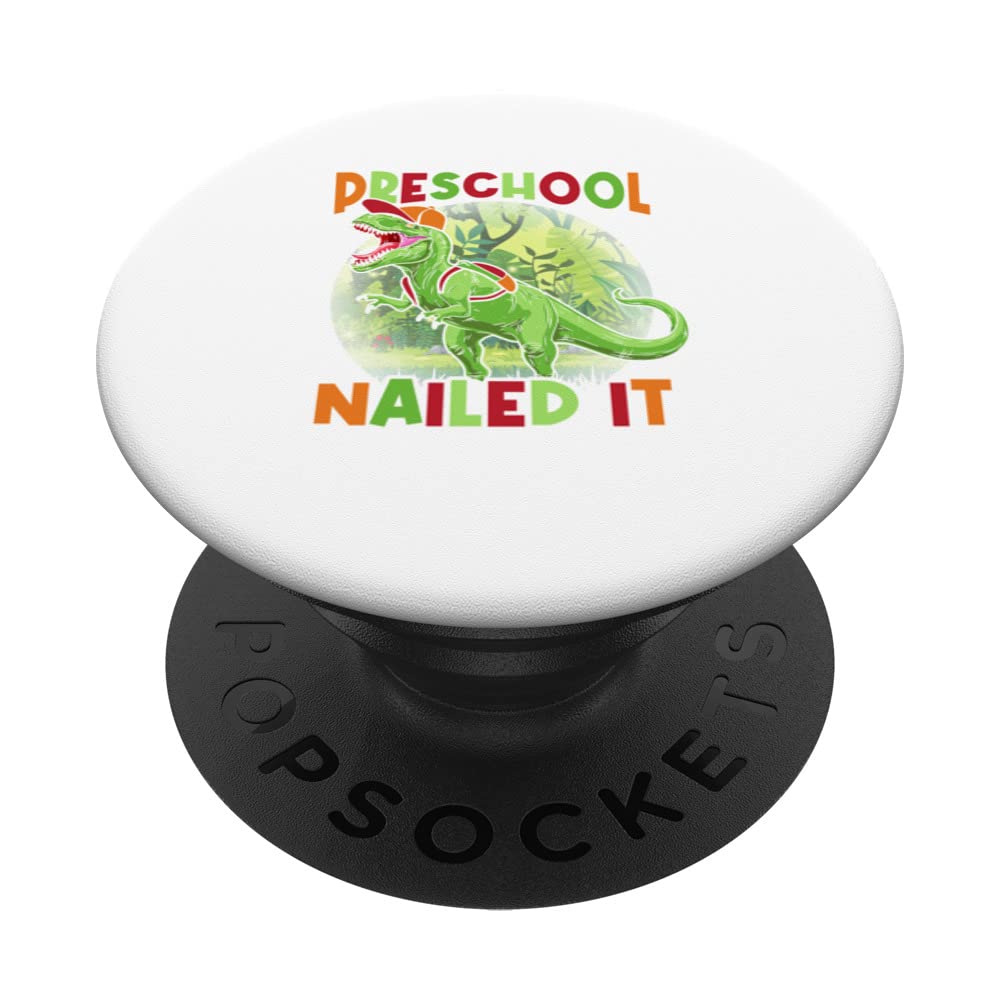 Dinosaur TRex Tyrannosaurus Funny Dino preschool nailed it PopSockets Swappable PopGrip