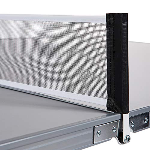 Lancaster Portable Indoor and Outdoor Silver Aluminum Folding Table Tennis Ping Pong Game Table - Thumbnail 5