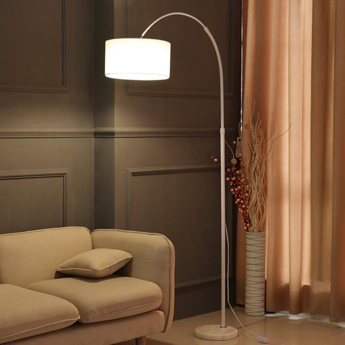 ZSAIMD Modern LED Floor Lamp Arc Standing Light for Behind The Couch Compatible Pole Hanging