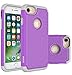 OEAGO iPhone 8 Case, iPhone 7 Case Cover [Drop Protection] [Shock Proof] Hybrid Dual Layer Rubber Plastic Impact Defender Rugged Slim Hard Case Cover Shell for Apple iPhone 8 / iPhone 7 - Violet