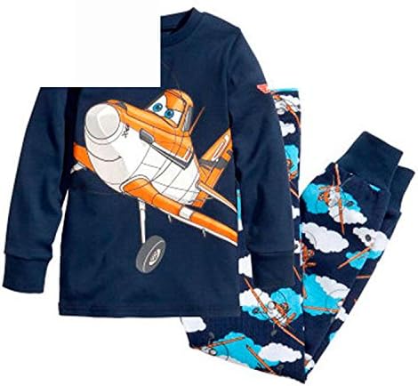 ODFAPP Adorable New Cartoon Kids Planes Pajamas Set Boys Long Sleeve Spring Autumn Sleepwear Clothing Baby Lovely Pyjamas Suit Children Costumes Cool