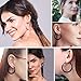 Black Hoop Earrings 40mm Circle Round Stainless Steel Minimalist Hoops Hypoallergenic for Women Sensitive Ears