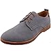 DADAWEN Men's Classic Suede Leather Oxford Dress Shoes Business Casual Shoes Grey US Size 10