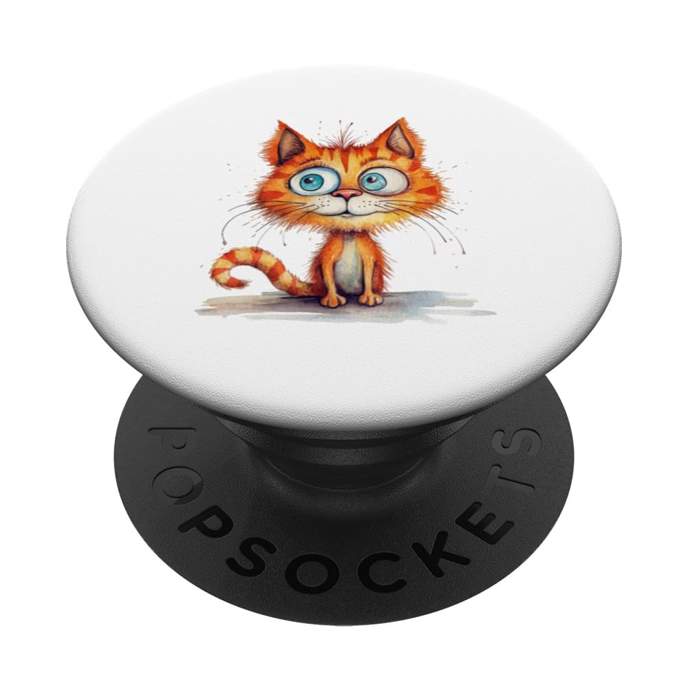 funny animal amazing cat PopSockets Swappable PopGrip