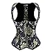 frawirshau Women's Gothic Steampunk Corset Bustier Waist Cincher Underbust Corset Vest Tank Top