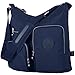 Oakarbo Crossbody Bag Nylon Multi-Pocket Travel Shoulder Bag (1204 Navy blue, Large)
