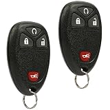 Car Key Fob Keyless Entry Remote fits Chevy Silverado Traverse Equinox Avalanche / GMC Sierra / Pontiac Torrent / Saturn Outlook Vue (OUC60270, OUC60221), Set of 2
