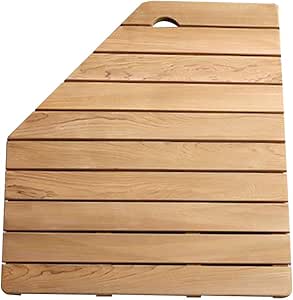 TH26 Bambú Estera del Piso de Rejilla de Ducha Ahueca hacia Fuera el