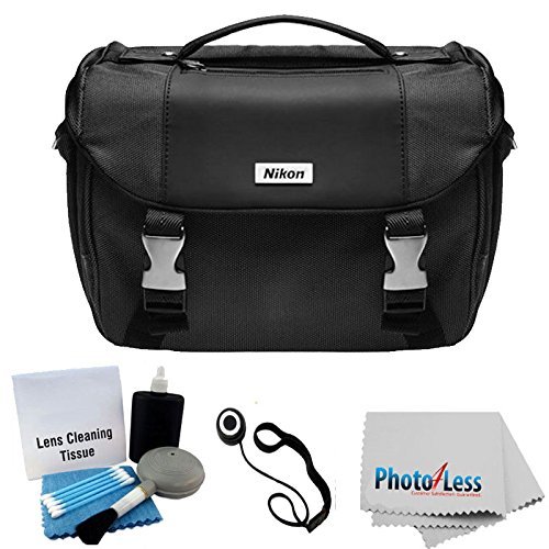Nikon Starter Digital SLR Camera/Lens Gadget Bag + Photo4less Cleaning Cloth + Camera &amp; Lens 5 Piece Cleaning Kit + Lens Cap Holder + Ultimate Bundle