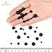 BEADNOVA Black Lava Beads Natural Crystal Beads Stone Gemstone Round Loose Energy Healing with Crystal Stretch Cord for Jewelry Making (10mm, 32-34pcs)