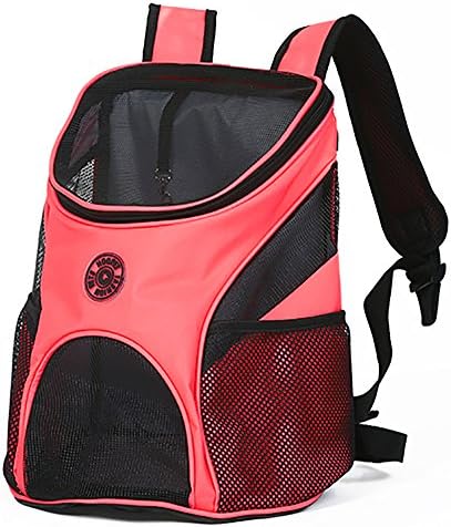 MaruPet Cat Carrier Backpack Travel Bag Hands Free Soft Sided Mesh Backpack Head out Carrier Double Shouder Bags Walking Hiking Travel for Cats less than 10lbs RoseRed S