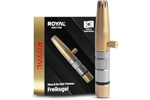 ROYAL [Made in Korea] Premium Nose Hair Trimmer for Men Freikugel, Manual, Battery-Free, Brass & Stainless Steel, Waterproof, Painless with a Patented Mechanism ET-32