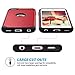 ULAK iPod Touch 7 Case, iPod Touch 6 Case, Slim Fit Hybrid Hard Back Cover with Shockproof Soft Silicone Interior Anti-Scratch Premium Case for iPod Touch 5th/6th/7th Generation, Red