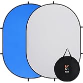 Kate Collapsible Pop-Up Blue Gray Backdrop for Self-Tape Auditions 581 | Collapsible Backdrop 5'x6.5'Blue Gray Portable Photography Background for Self-Tape Auditions, Professional Headshots