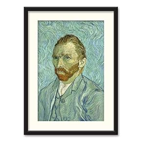 Black Framed Canvas Wall Art Famous Painting Home Artwork Decoration for Living Room, Bedroom - 23x31 inches