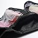 Hgtai Zipper Pouch Toiletry Organizer Roll N Go Roll Up Foldable Clear Organizer Multifunction Large Capacity for Cosmetics, Jewelry, Electronics, Travel Accessories(Black)