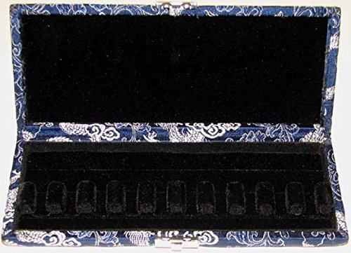 10-Reed Bassoon Reed Case Silk (Blue/Silver)