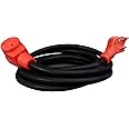 Valterra Mighty Cord RV 30-Amp Extension Cord, 15-Foot Power Extension Cord, Red