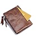 Leather RFID Blocking Bifold Wallets for men, Men's Genuine Leather Card Holder Purse Zipper Coin Pocket Double Zipper Bifold Wallet