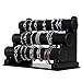 Wuligirl 3 Tier T Bar Bracelet Holder Stand Watch Jewelry Storage Organizer Black PU Leather Display Bangle Anklet Rack(PU 3 Tier)