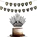 Awyjcas Game of Thrones banner Crown Cake Topper Party Supplies Decorations