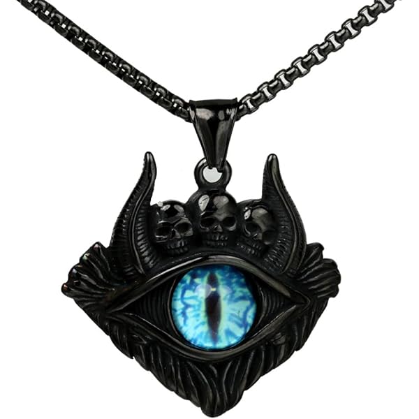 STWTR Men's Necklace All Seeing Eye Demon Hand Dragon Claw