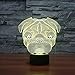 SUPERNIUDB Cute Pug Dog Night Light Baby Animal Led Lights Table Lamps for Home Decor Promotional Gifts for Kids