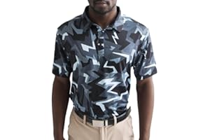 YATTA GOLF - Mens Golf Shirt Moisture Wicking Quick-Dry Short Sleeve - Standout Performance Casual Polo Shirts for Men