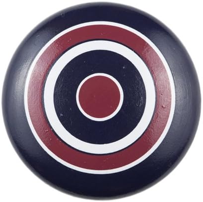 Youth Painted Knob (Blue Knob with Red White and Blue Circles)