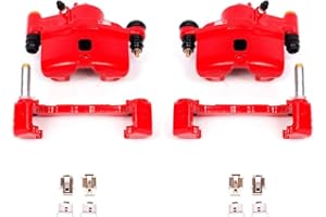Power Stop Front S1379 Pair of High-Temp Red Powder Coated Calipers for Honda CRX 1990-1991, Honda Civic 1990-2000, Honda Civic del Sol 1993-1997 [Model Specific]