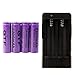 Hossen GTF 4pcs 3.7V 14500 Led Flashlight 2300mAh Li-ion Rechargeable Battery add Charger
