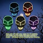 KiraKira Máscara LED Halloween, Halloween LED Máscaras Adultos LED Mask para la Fiesta de Disfraces, Máscara Disfraz Luminosa Craneo Esqueleto (red01) 9 KiraKira Máscara LED Halloween, Halloween LED Máscaras Adultos LED Mask para la Fiesta de Disfraces, Máscara Disfraz Luminosa Craneo Esqueleto (red01)