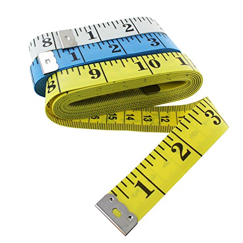 Junipers Soft Vinyl Sewing Tailoring Tape Measure Assorted Colors Pack