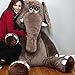 YESBEARS 5 Foot Giant Elephant Stuffed Animal Microfiber Body