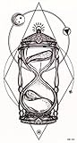 DaLin Medium Temporary Tattoos, 4 Sheets (The hourglass)