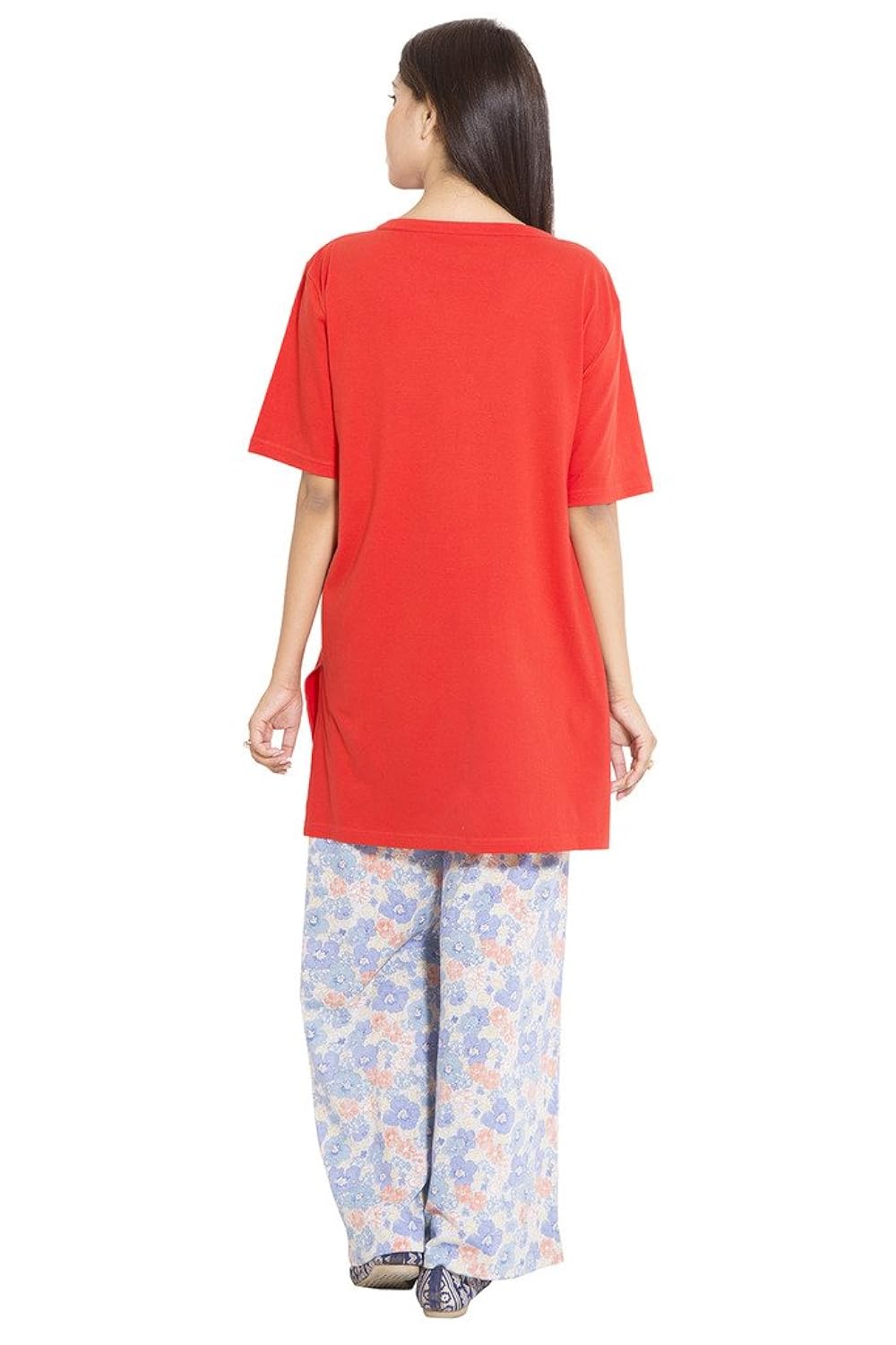 forever9teen solid top & printed bottom night set(1ss16-0226-ns1)