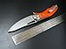 Eafengrow Dark Folding Knives D2 Blade Plating Titanium Steel Handle Flipper Camping Outdoor Tactical Knife EDC Tool (orange)
